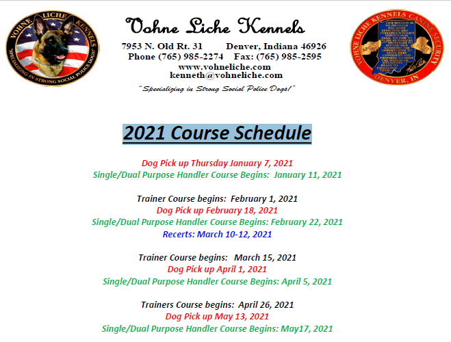 2021 schedule